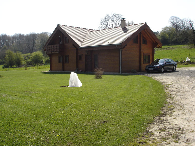 Autoconstruction en chalet bois achevé