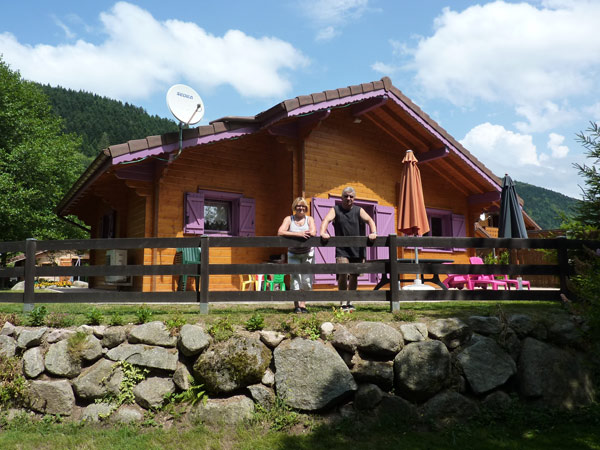 Terasse de notre chalet en bois